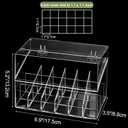 Foraineam 3 Pack Lipstick Holder Organizer with Lid, 18 Spaces Clear Acrylic Lipstick Display Stand Container, Dust-proof Beauty Makeup Storage Case for Cosmetic Dresser Vanity Cabinet Display
