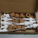 Tioncy 10 Pcs Soap Dispenser Pump with Cork Stopper Easy Press in Replacement Soap Pump Dispenser for Bottles Mason DIY Soap Lotion Jars (White)