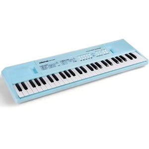 LeeQee Kids Keyboard Piano, 54 Keys Kids Piano with Microphone & USB Cable, Portable Electronic Musical Toy Piano for Kids Ages 3-8, Educational Beginner Instrument Gift for Boys Girls (Light Blue)