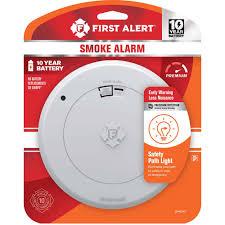 First Alert SM210L 10 Year Battery Smoke Alarm with Safety Light