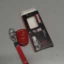 MILD EAST For Cadillac Key Fob Cover with Keychain TPU Protector Suitable for Cadillac Escalade CTS SRX XT5 ATS STS CT6 Key Shell Case Holder (Red)