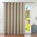 BGment Fashion Sliding Door Curtain 100 X 84 Inches, Wide Thermal Blackout Curtains Room Darkening Room Divider Window Curtain, 1 Panel, Beige, 84 Length X Wide 100