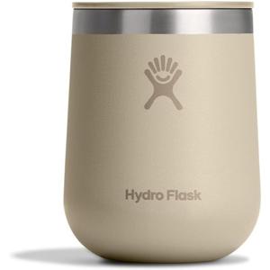 Hydro Flask 10 Oz Wine Glass - Ceramic Stemless Wine Tumbler - Unbreakable with Lid in Oat Tan
