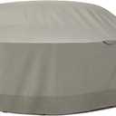 Duck Covers Weekend Water-Resistant Outdoor Round Table & Chair Cover with Integrated Duck Dome, 106 x 32 Inch, Moon Rock, Patio Covers for Outdoor Furniture