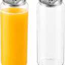 16.9 Oz 500 ml Disposable Juice Bottles 100 Pack Sealable Can Cups, 11 oz
