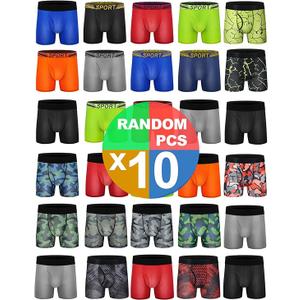 Boys Boxer Briefs,Cotton Toddler Underwear Breathable Mesh Performance Sport Big Boy Boxer Briefs with Fly 5Pack (Large)