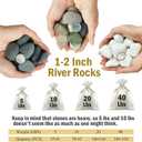 FANTIAN 40 lbs White Stones for Garden, 1-2 Inch Decorative Polished White River Rocks for Plants Landscaping Vase Aquarium and Backyard Rocks
