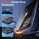 SUPFINE Magnetic for iPhone 12 Pro Max case, [Compatible with MagSafe][Clear Hard Back with Soft TPU Bumper][12FT Military Grade Drop Protection] Shockproof Phone Case,Clear Black