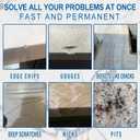 Quartz Countertop Repair Kit(White), Quick-Drying, Permanent Fix for Edge Chips, Cracks, Scratches, Nicks on Quartz, Granite, Marble, Porcelain and Other Natural Stone Surfaces