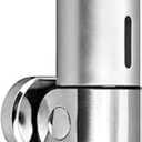 Manual Pressing Head Wall Mounted Soap Dispenser Shower Liquid Shampoo & Soap Dispenser with Translucent Container (500ml-Silver)