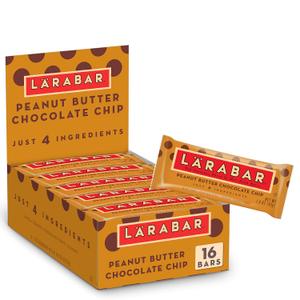 Larabar Peanut Butter Chocolate Chip, Fruit and Nut Bars, Gluten Free and Vegan, 16 Ct, 25.6 oz, BB Date Not Found 