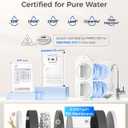 Waterdrop G2P600 Reverse Osmosis System, TDS Reduction, 7 Stage Water Filtration, NSF/ANSI 372 Certified, 600 GPD Tankless RO Water Filter System, Under Sink, 2:1 Pure to Drain