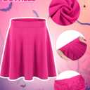 Mepase 3 Pcs Halloween Witch Mad Madam Costume Accessories Wizard Duel Cosplay Include Half Length Skirt Purple Short Wig and Sock for Women Animated Movie Cosplay