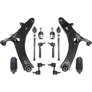 Front Lower Control Arm Ball Joint Sway Bar Tie Rod Boot Suspension Kit 12Pcs Fit For 2009-2013 Subaru Forester