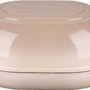 VORRINGARD Enameled Cast Iron Sourdough Bread Oven, Dutch Oven, Loaf Cast Iron Bread Pan for Homemade Bread Baking, Meatloaf Pan with Lid, 5QT, Latte