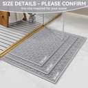 Bath Mat Super Soft Absorbent Bathroom Rugs 24"x36",Gery