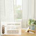 LAMIT Natural Ivory Semi Sheer Linen Curtains 84 inch Long, Cream White Light Filtering Living Room Panels Back Tab and Rod Pocket Neutral Drapes for Bedroom/Farmhouse, 2 Panels, 52 x 84 Inch