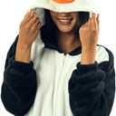 Bioworld Penguin Adult Hooded Kigurumi Onesie Costume Union Suit (White, XL)