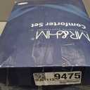 MR&HM White Twin XL Comforter Set for College Dorm, Boho Bedding Set, Bed in a Bag Set 5 Pieces with 1 Comforter, 1 Pillow Shams, 1 Pillowcases, 1 Flat Sheet, 1 Fitted Sheet for All Seasons