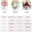 Ling's moment Lilac Wedding Bouquets for Bride, Purple Bridal Bouquets for Bride, 15 Inch Free Form Artificial Wedding Flower Bouquet