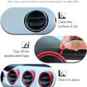 RT-TCZ Center Console Air Conditioner Outlet Vent Trim Cover Ring Interior Accessories for Ford Mustang 2015-2022,3PCS (Red)