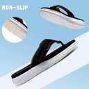 WateLves Girls Flip Flops Non-Slip Casual Thong Sandals Summer Sandal Shoes for Beach Swim Pool (Little Kid/Big Kid) (Black)