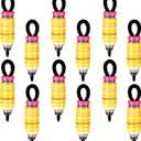 Soulchen 12 Sets Back to School Pencil Ornament Kit, Pencil Yellow | Hanging Decor, DIY Button Craft Kit, Ribbon Leaves Mesh Bow, Spring Party Supplies, Classroom Bulletin Board Home
