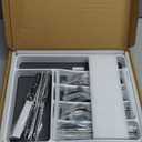 49-Piece Silverware Set with Organizer, Heavy Duty Stainless Steel Flatware for 8, Cutlery Utensil Sets with Steak Knives, Rust-proof, Mirror Polished, Dishwasher Safe