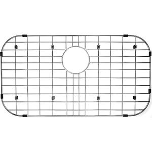 Kitchen Sink Grid and Sink Protectors, Stainless Steel Sink Grids for Bottom of Kitchen Sink Rear Drain with Corner Radius, Stainless Steel 26" x 14"