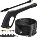 FIXFANS Pressure Washer Gun and Hose Kit, Replacement Pressure Washer Extension Wand Compatible with Some of Portland Husky Black Decker Ford Pulsar ShopForce Taskforce Powerwasher Taskmaster