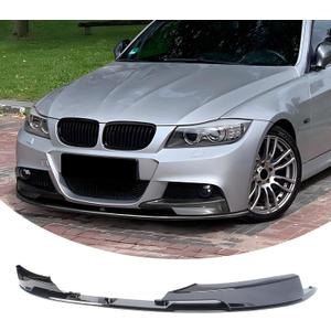 Front Bumper Lip Splitter Spoiler Fit for BMW 3 Series 328i/ 335i/ 335d E90 LCI M Sport Bumper 2009 2010 2011 Sedan Gloss Black Accessories Air Chin Body Kit