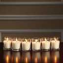 33 x YOROXRG 48 Pack White Unscented Clear Glass Filled Votive Candles. Hand Poured Wax Candle Ideal Gifts for Home Dcor Parties Weddings Holidays and Meditation (White)