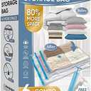 MattEasy Space Saver Vacuum Storage Bags, Space Saver Bags with Pump, Storage Vacuum Sealed Bags for Clothes, Comforters, Blankets, Bedding