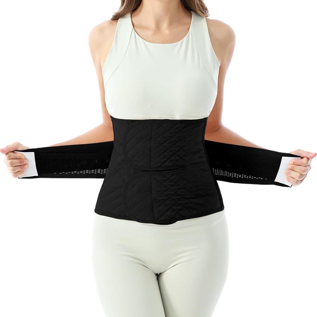 Allaugh Postpartum Belly Band for Women: Abdominal Binder Post Surgery Compression Belt - Post Partum Waist Binder C Section Recovery Wrap (XX-Large)