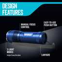 Rayovac Handheld Tactical 200 Lumen LED Flashlight, Batteries Included