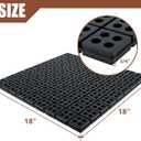 Rubber Anti-Vibration Isolator Pads,18" x 18",3/4" Rubber Mats,Anti-Walk,Anti-Slip,Anti-Noise Waffle Vibration Isolation Pad for Dryers,Fitness Equipmen,Audio Air Conditioner Unit., Large