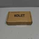 KOLET Self Closing Door Hinges, 4 x 4 Inches With Auto Close, Heavy Duty Stainless Steel, 5/8" Radius Corners Spring Hinges, Long Lasting, Matte Black, 3 Pack