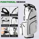 Findway 14 Way Golf Stand Bag, Lightweight Golf Bag with Stand for Men Women, Golf Club Carry Bag with Dual Strap, Rain Cover, Multiple Pockets, Golf Ball Holder
