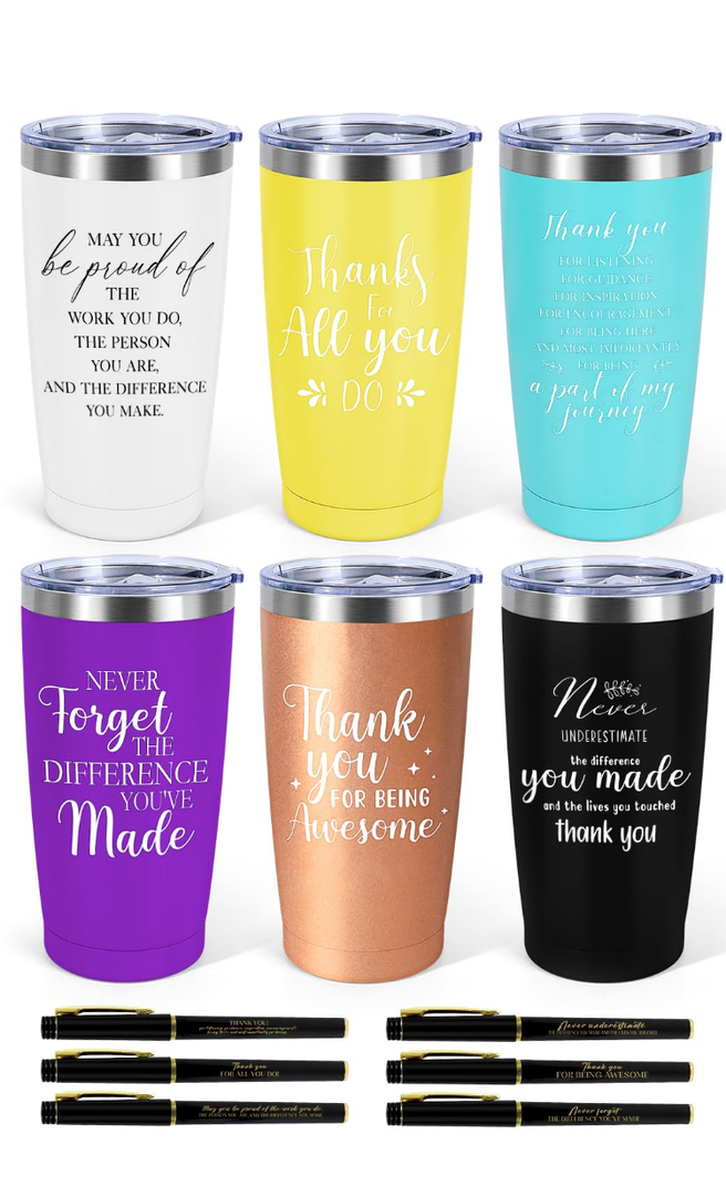 Women, Administrative Professional Day Gifts for Coworkers Employee Boss Lady Manager Nurse Teacher Appreciation, 20oz Tumbler Makeup Bags Pen Team Staffs Inspirational Gift