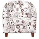 BoSofMIT Club Chair Slipcover, Stretch Tub Chair Covers with Arms, Printed Club Chair Cover, Round Barrel Chair Cover, Removable Furniture Protector for Living Room,Bar Counter (Armchair,YH122)
