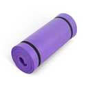 CAP 1" Extra Thick Yoga Mat, Exercise & Workout Mat with Strap, Purple