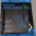 Lux Dual Grip Socks - Soccer Grip Socks for Men and Women. GripArray Performance & Comfort (Large, White)