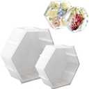 2Pcs Large Silicone Molds for Resin 9 inch 7inch Hexagon Silicone Molds, Hexagon Deep Resin Mold for Epoxy Resin, Silicone Molds for Flowers Bouquet Preservation