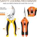 3 Pack Garden Pruning Shears Stainless Steel Blades Handheld Pruners Set with Gardening Gloves