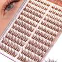 Brown Lash Clusters Manga Eyelash clusters Natural Spiky Lash Extension CD Curly Cluster Eyelash Extensions Dark Brown Individual Lashes by ZANLUFLY