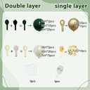 Emerald Green and Gold Balloons Arch Kit, Double Stuffed Dark Hunter Forest Green Pearl Sand White Metallic Gold Balloons for Wedding First Communion Birthday Graduation Party Decorations