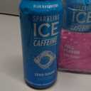 Sparkling Ice Caffeine Blue Raspberry Sparkling Water with Caffeine, Zero Sugar, with Antioxidants and Vitamins,16 fl oz Cans (Pack Of 12), No BBD Found