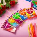 JOYIN 36 Packs Neon Valentines Day Gift Cards with Glow Stick Bracelets, Glow in the dark Necklaces for Valentine's Party Favor, Valentine Classroom Exchange Cards, Valentine School Prize