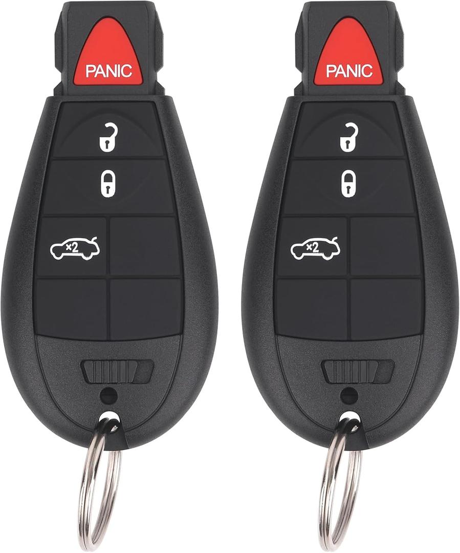 Vurkcy Key Fob Entry Remote Control Key Compatible with Chrysler 300, Dodge Charger, Challenger, Magnum, Replacement for M3N5WY783X IYZ-C01C, 4 Button (2)