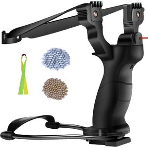 Laser Slingshot Set - Wrist Slingshots for Adults with 200 Ammo and Extra Sling Shot Bands, Suitable for Hunting, Shooting Practice and Fans of Wrist Slingshot Laser Slingshot Set - Wrist Slingshots for Adults with 200 Ammo and Extra Sling Shot Bands, Suitable for Hunting, Shooting Practice and Fans of Wrist Slingshot